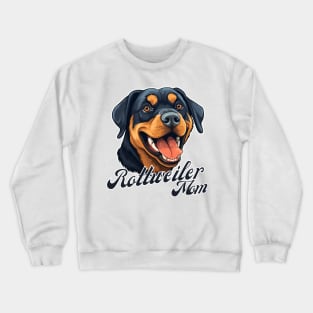 Rottweiler Mom T-Shirt - Dog Lover Gift, Pet Parent Apparel Crewneck Sweatshirt